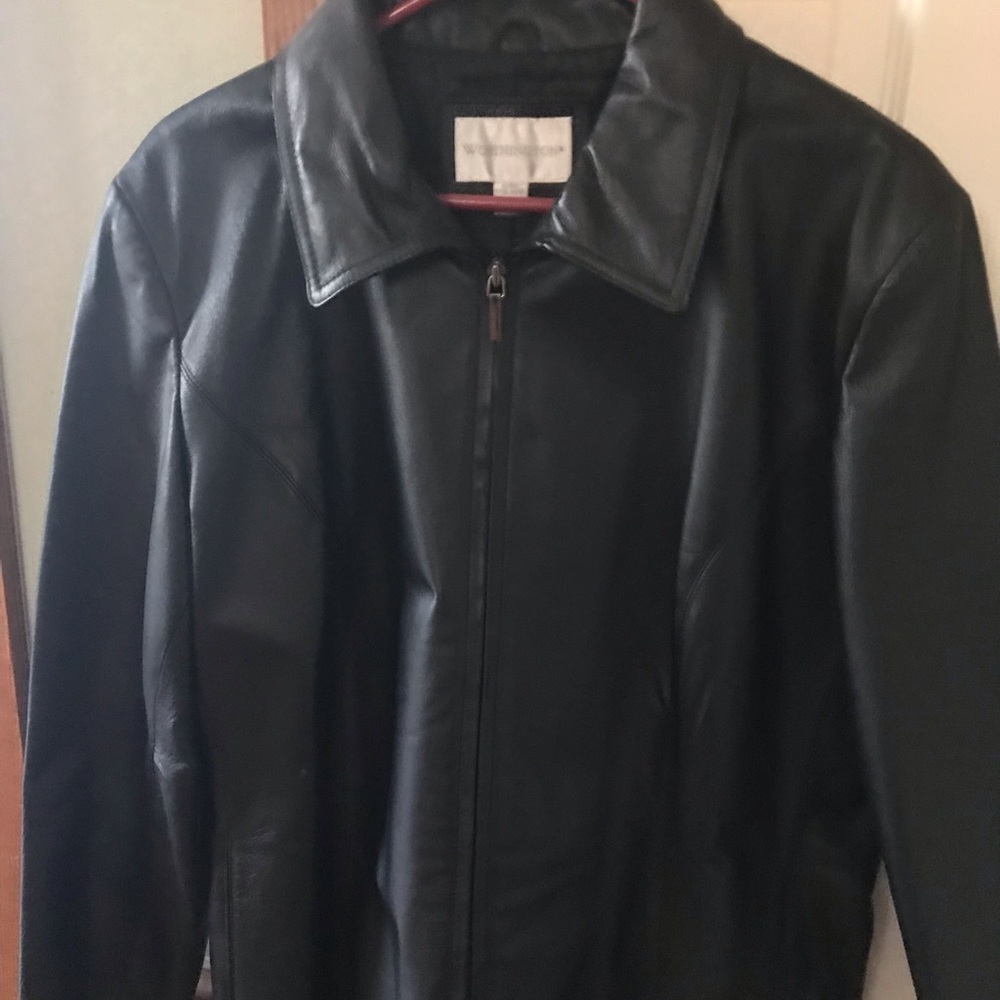 Leather coat